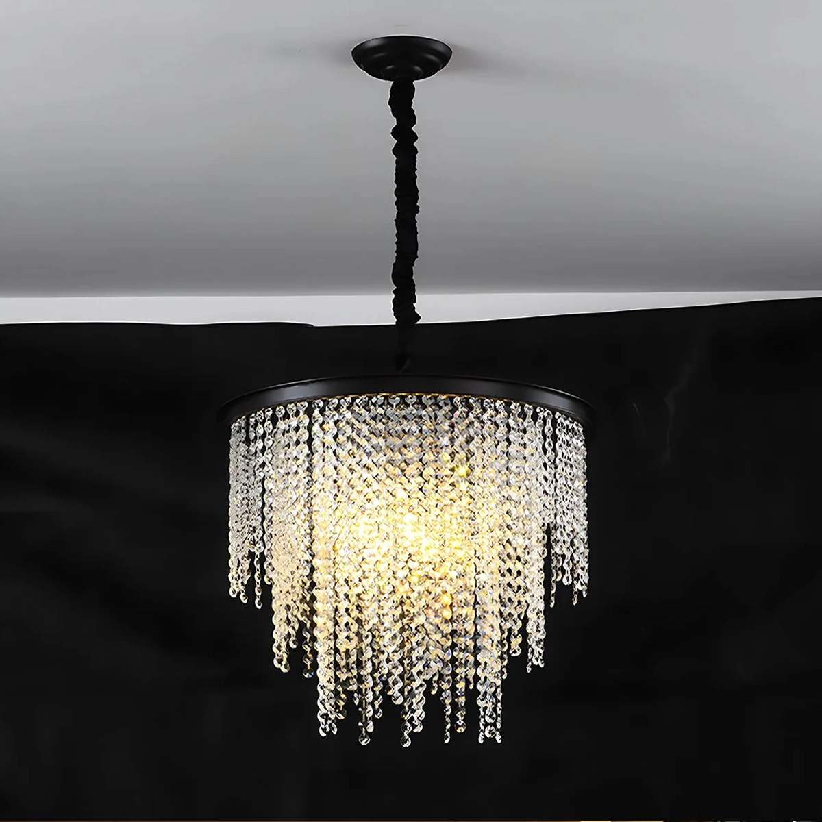 Feyran Octagonal Beaded Crystal Chandelier