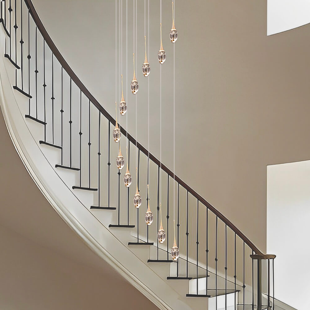 Modern-Luxury-Villa-loft-Apartment-Rotating-Staircase-Long-Pendant-Crystal-Duplex-Staircase-Pendant-Staircase1 | Feyran