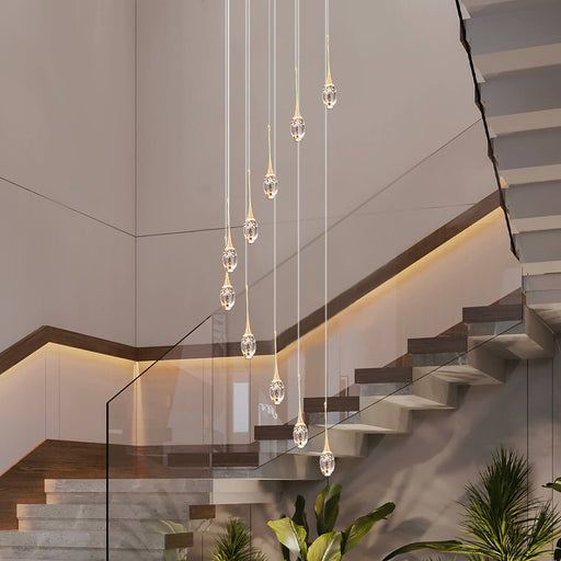 Modern-Luxury-Villa-loft-Apartment-Rotating-Staircase-Long-Pendant-Crystal-Duplex-Staircase-Pendant-Staircase2 | Feyran