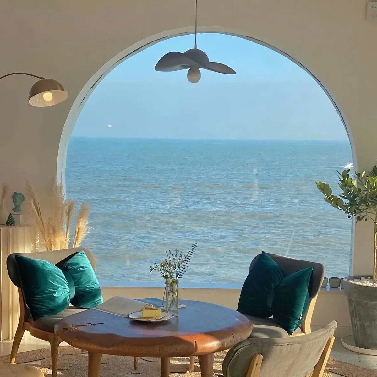 Feyran Straw Hat Acoustic Pendant Light for Dining room