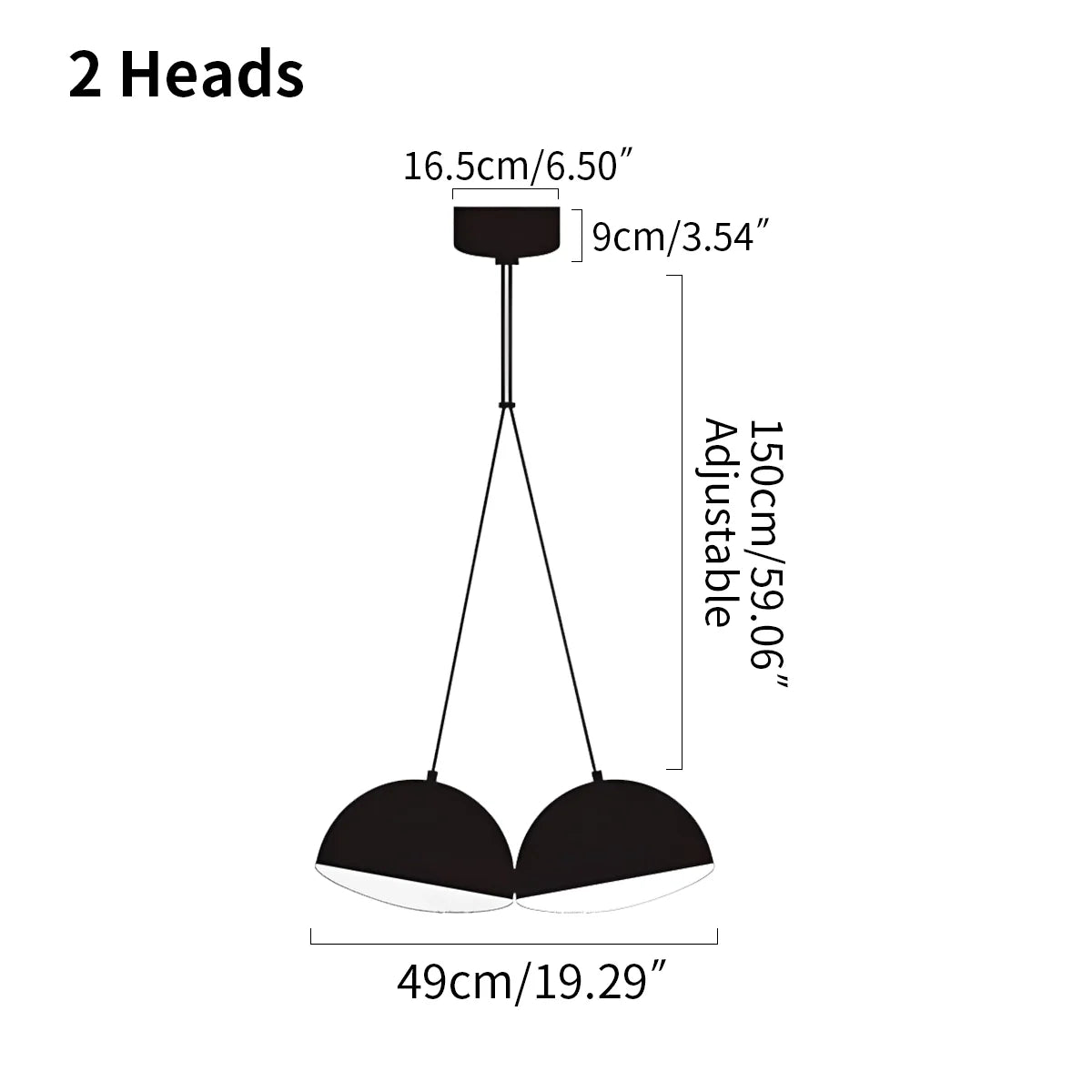 Feyran Nordic Minimalist Black Semi-Circular Pendant Light