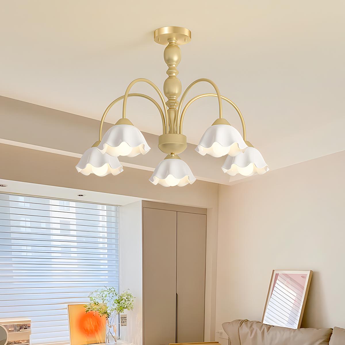 Feyran French Pastoral Style Flower Chandelier