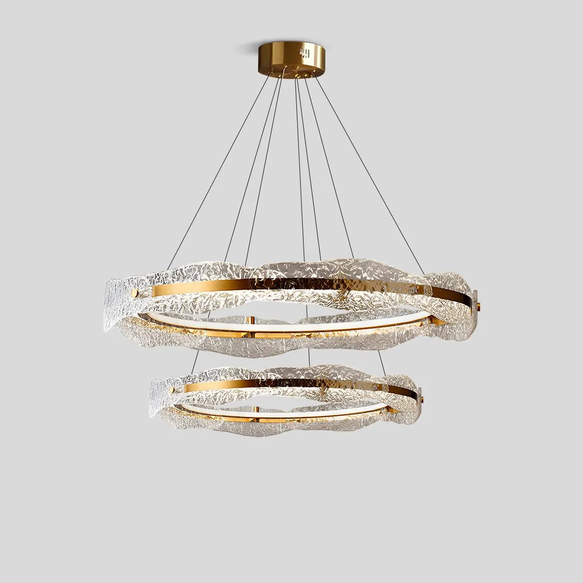 Feyran Water Pattern Glass Chandelier for Living Room