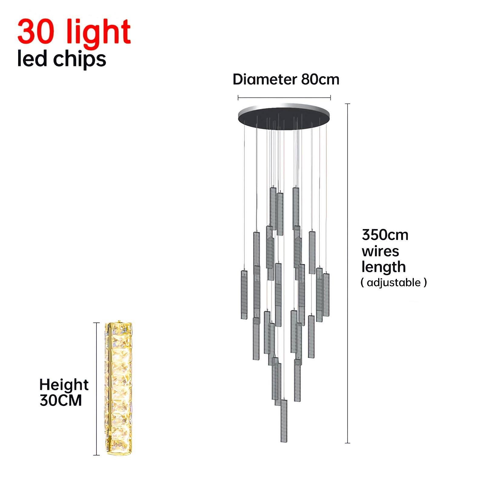 Feyran Nordic Crystal LED Chandelier
