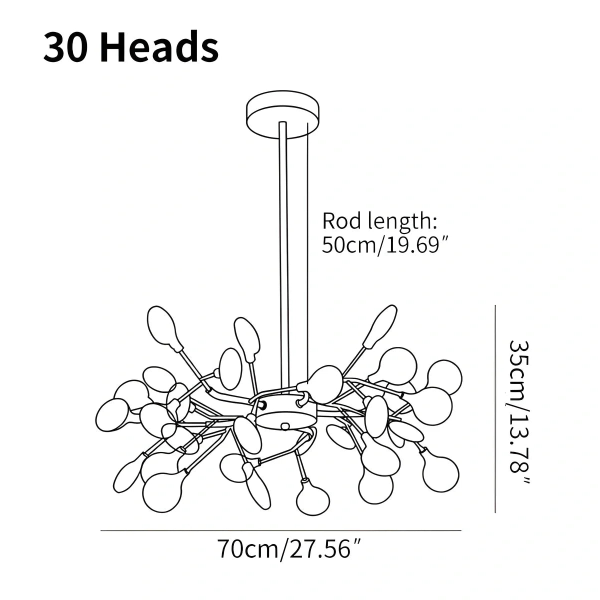 Feyran Firefly Sputnik LED Chandelier