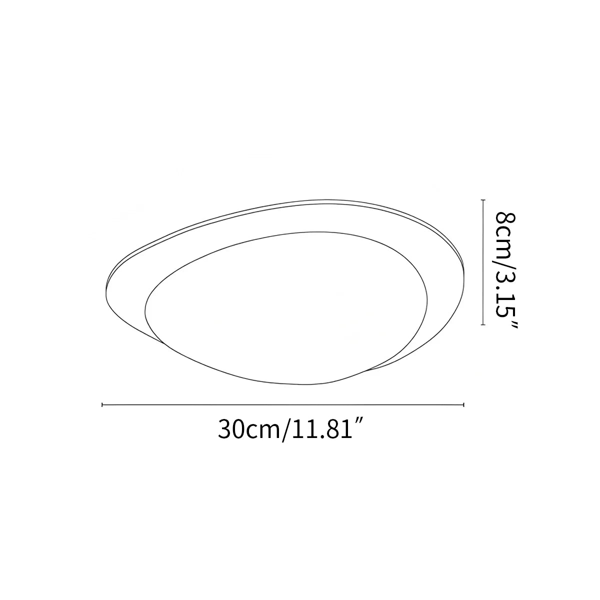Feyran Pebble Wood Grain Color Ceiling Light