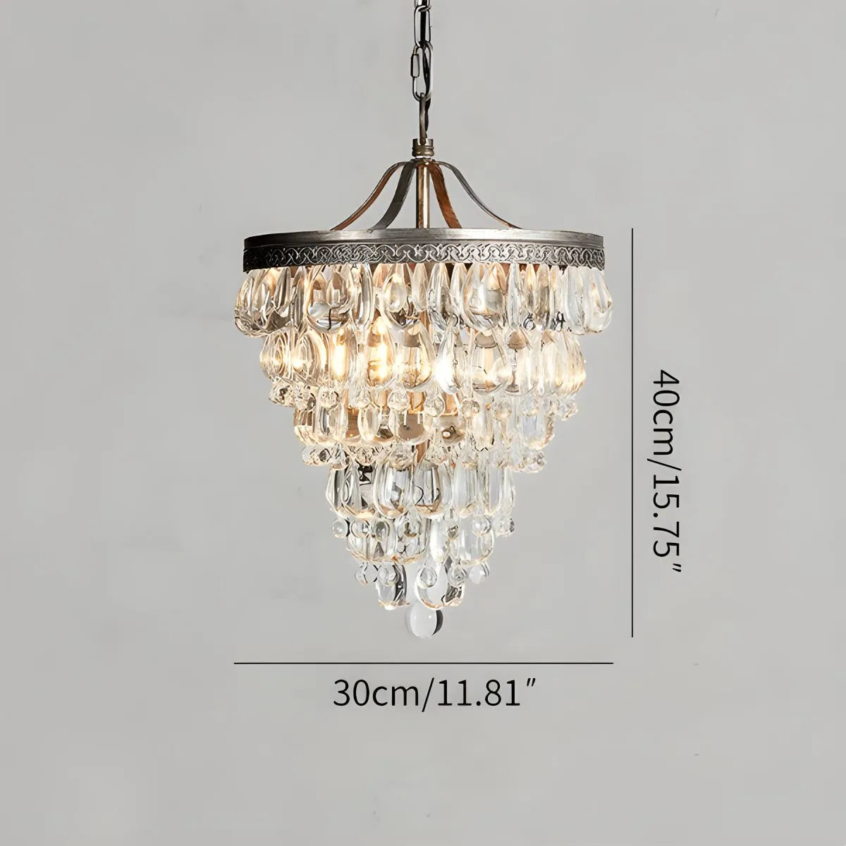 Feyran Vintage Crystal Pendent Light for Living Room