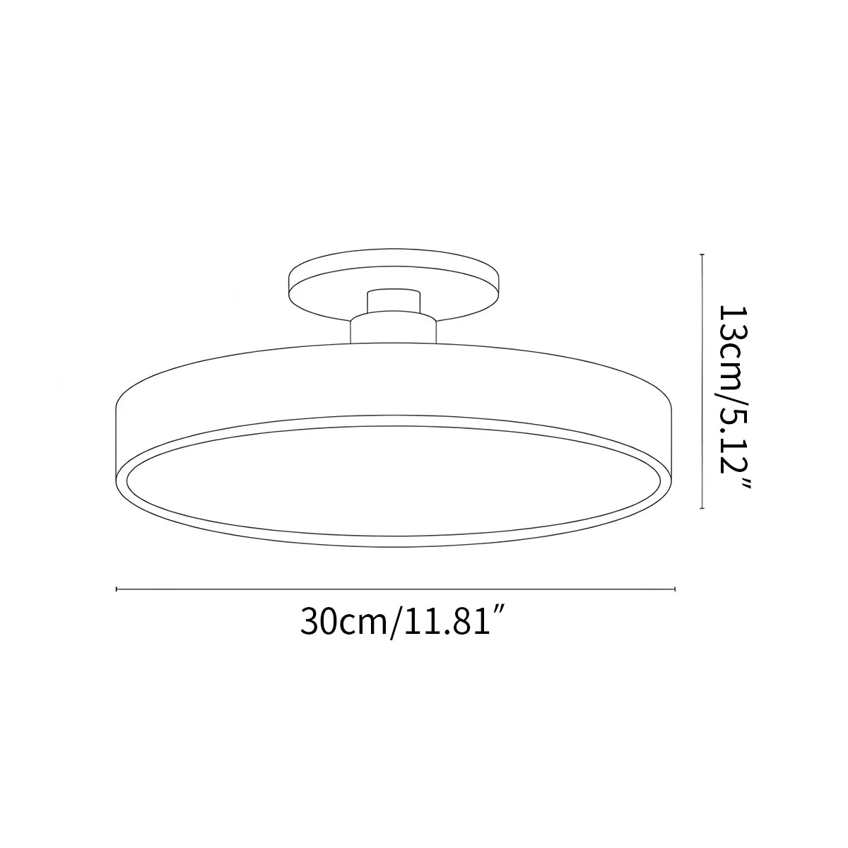 Feyran Isla Flush Mount Ceiling Lamp for Bedroom