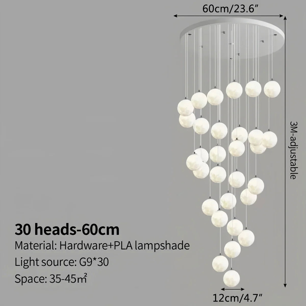 Feyran Modern Attic 3D Moon Celestial Chandelier