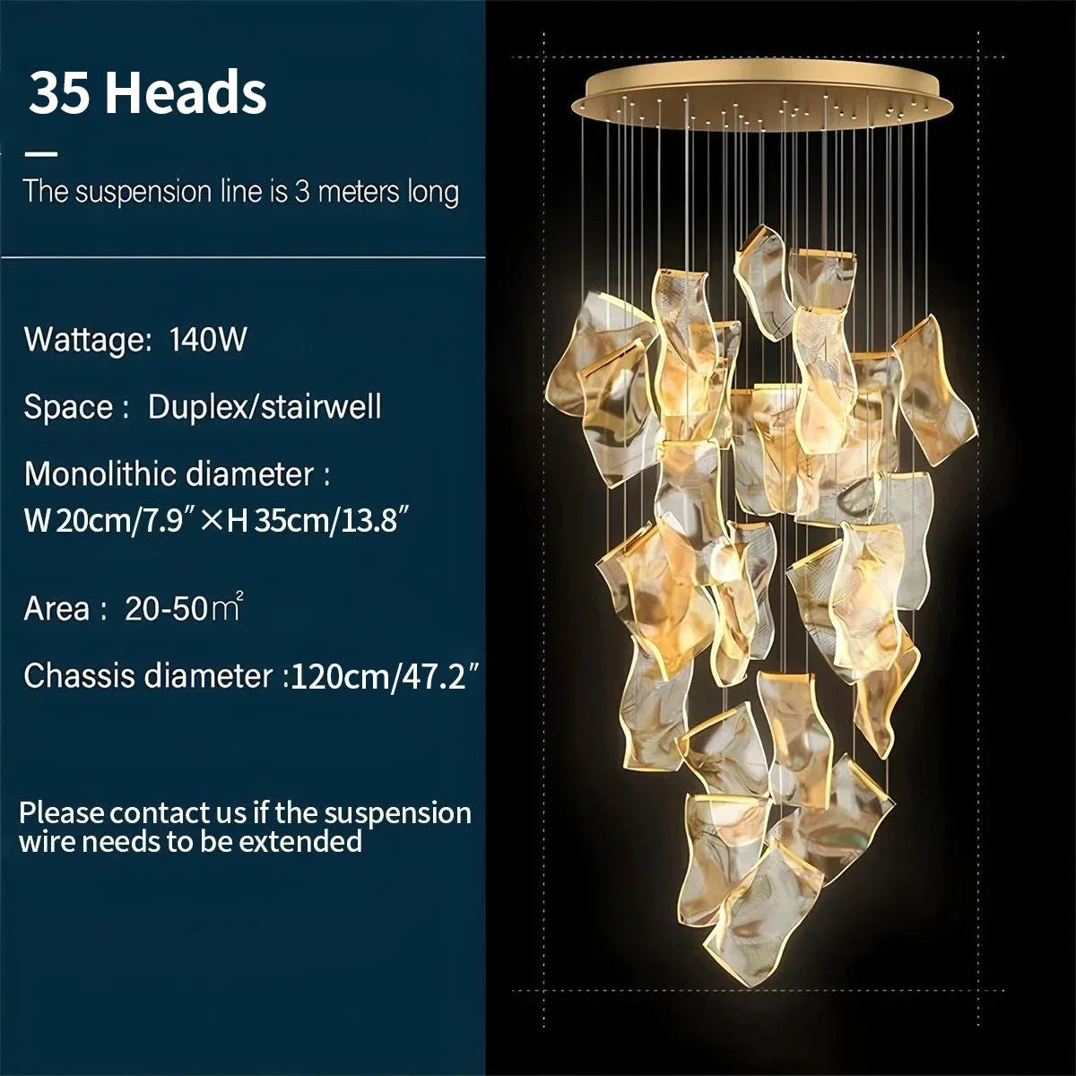 Feyran Light Luxury Art Large Chandelier
