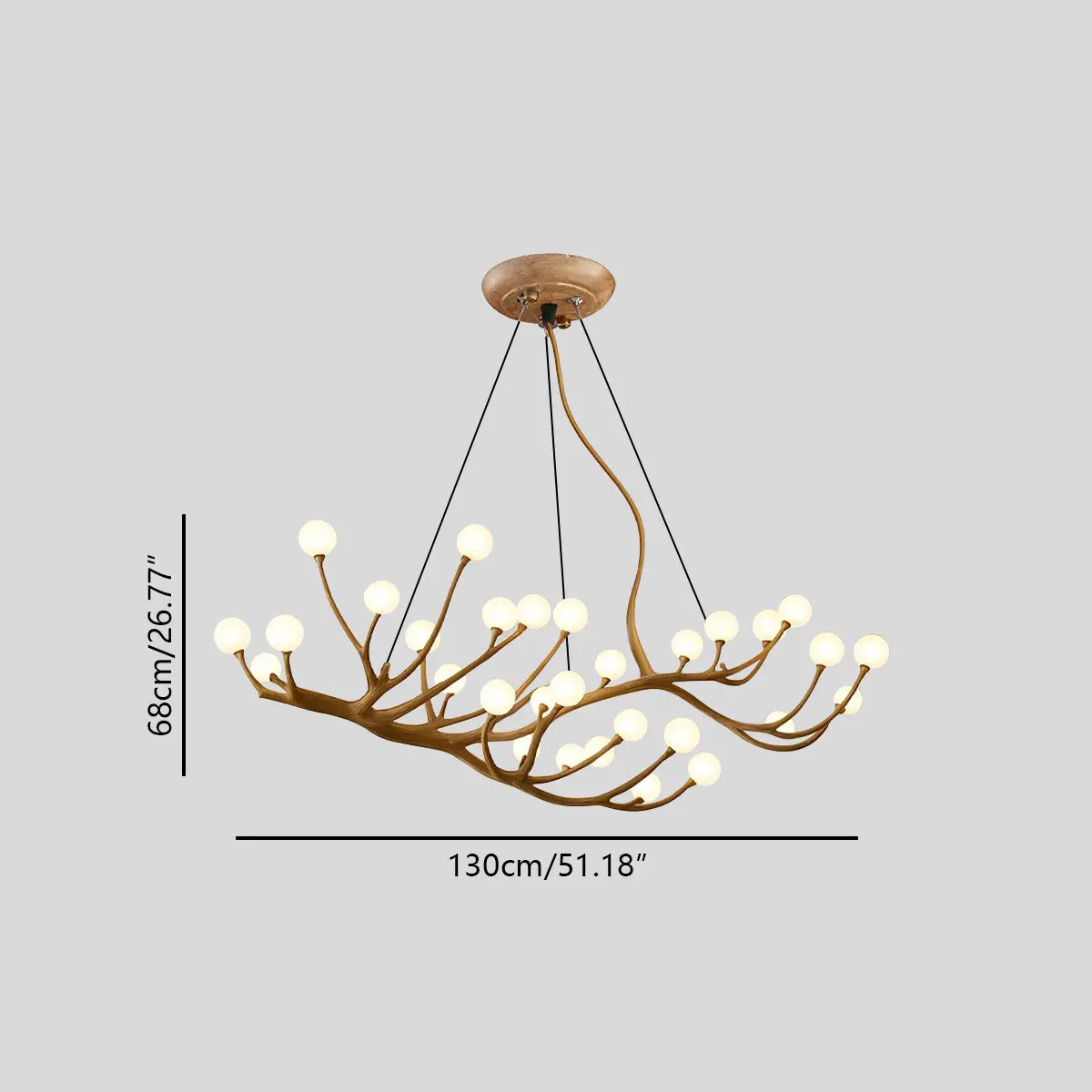 Feyran Arvore Branch Glass Chandelier for Dining Room