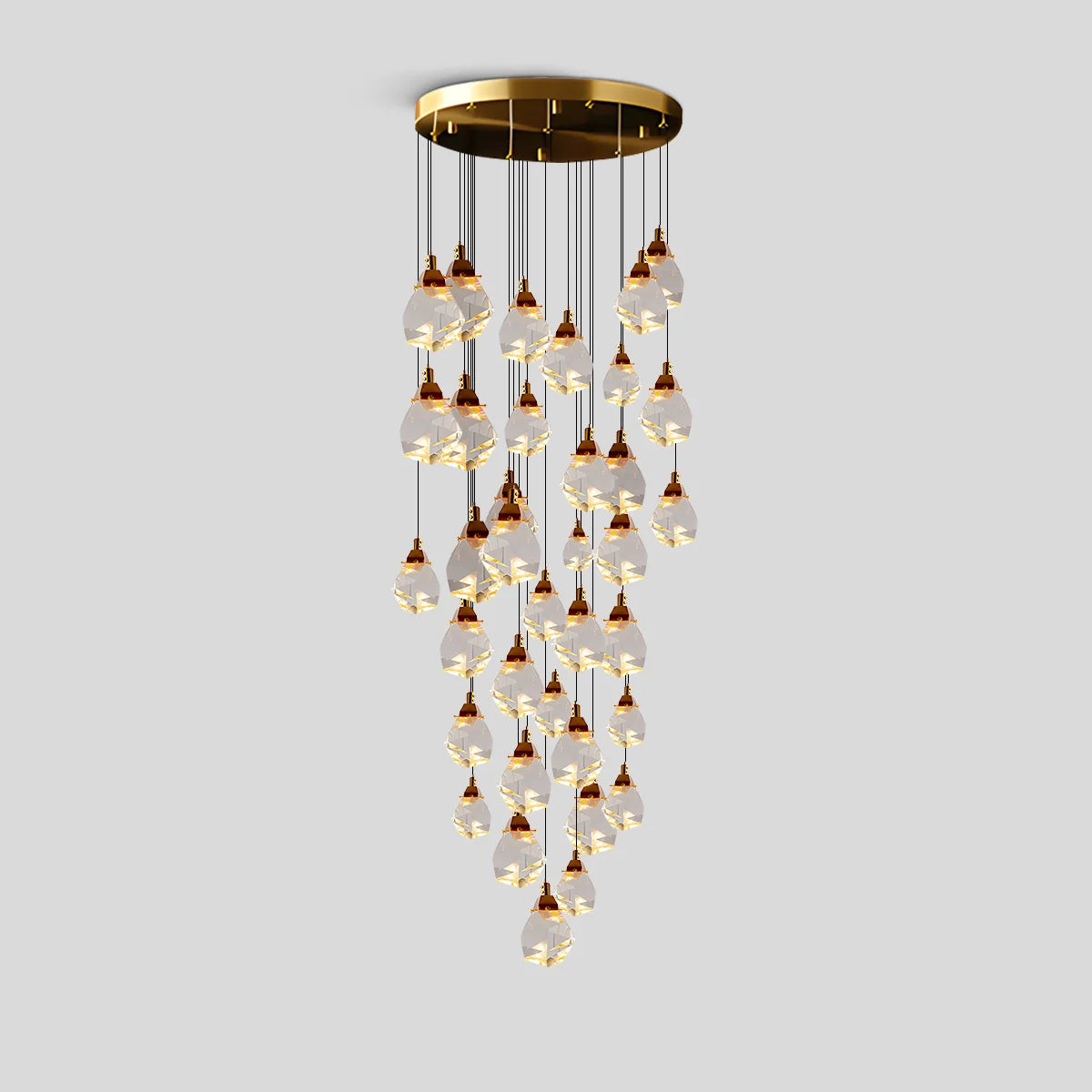 Feyran Rock Crystal Rain Chandelier for Living Room