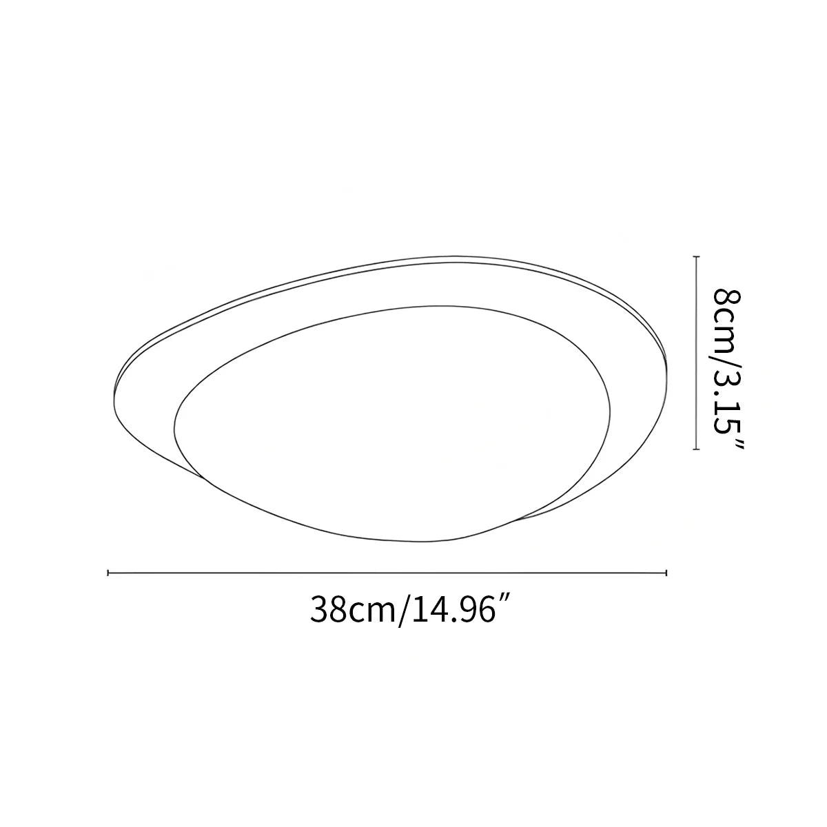 Feyran Pebble Wood Grain Color Ceiling Light
