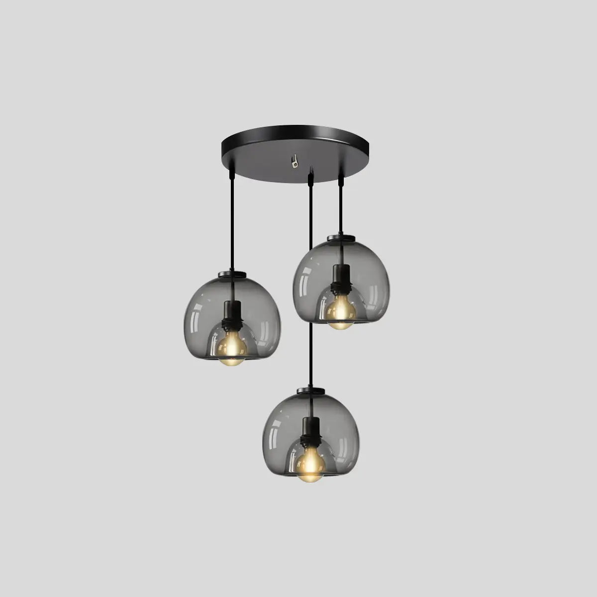 Feyran Smoky Grey Glass Pendant Light