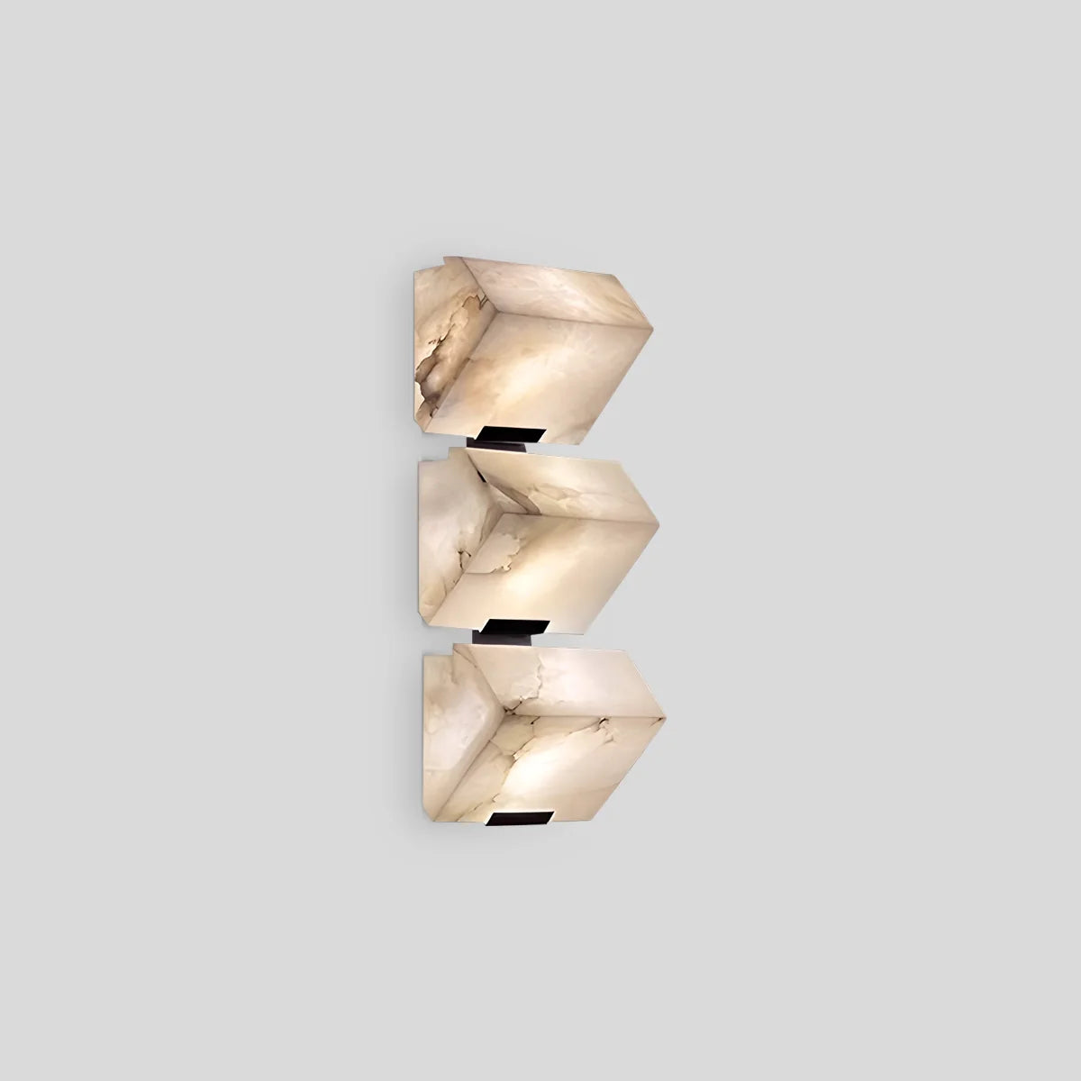 Feyran Triple Sloping Block Spanish Alabaster Wall Sconce