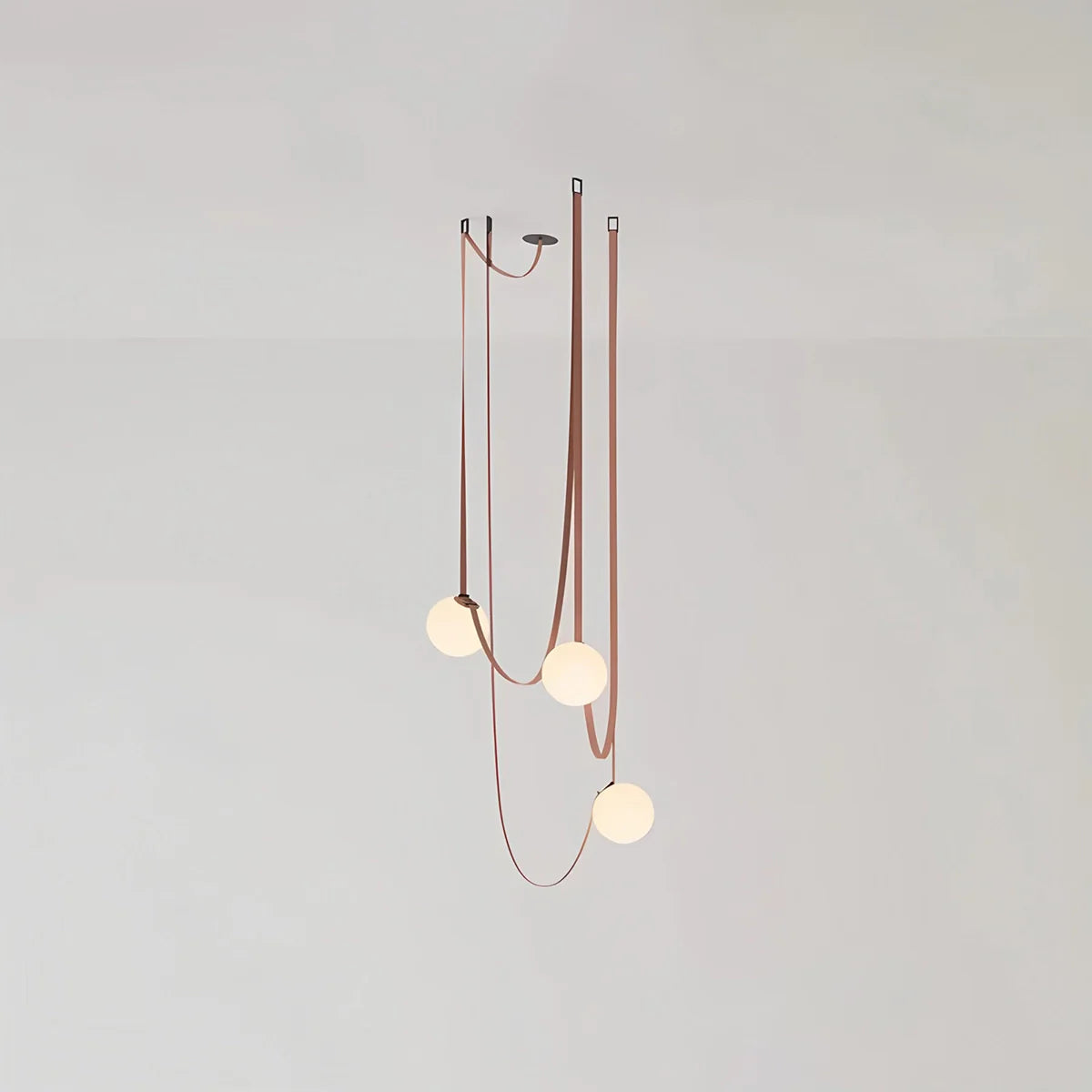 Feyran Modern Leather Strap Globe Pendant Light