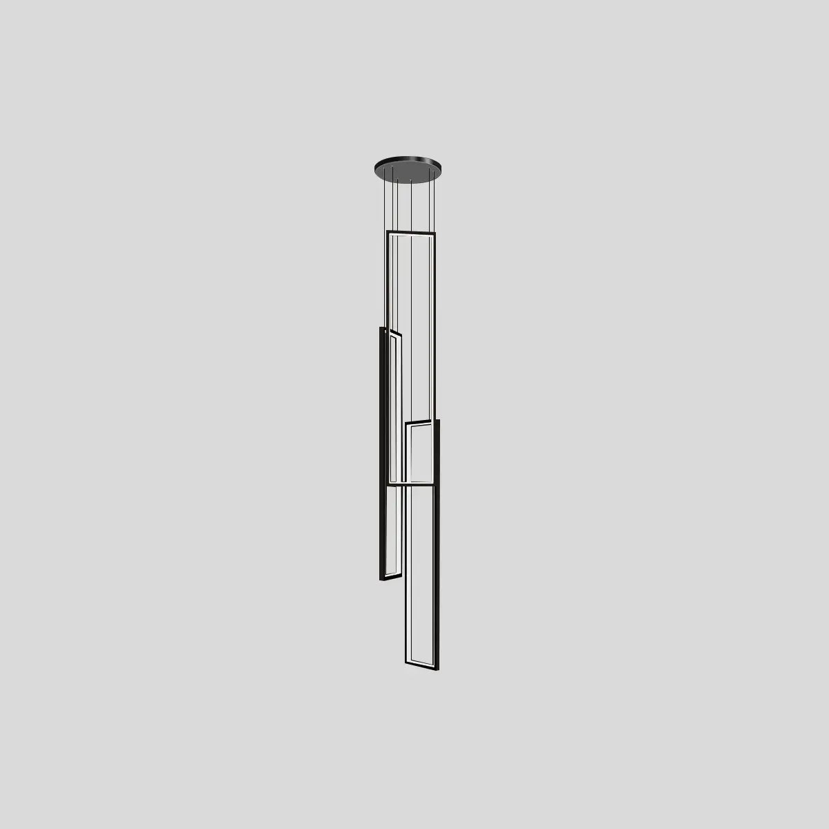 Feyran Aldarj Rectangular LED Staircase Chandelier