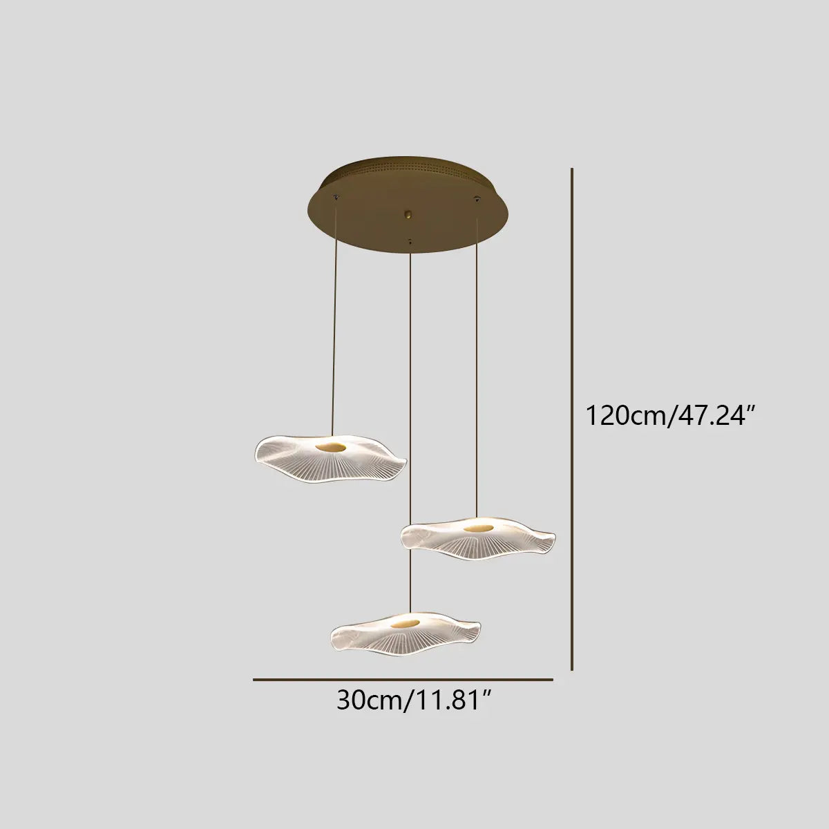 Feyran Rotasu Lotus Leaf Staircase Chandelier