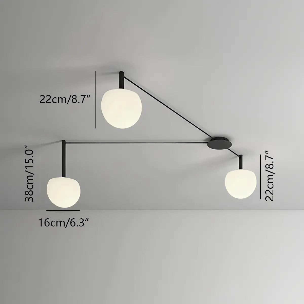 Feyran Custom Frosted Glass Globe Ceiling Light