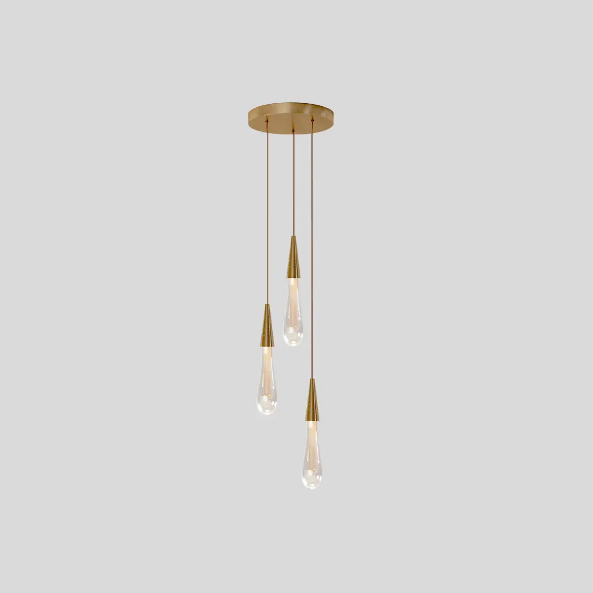 Feyran Drop Crystal Chrome Pendant Light for Bedroom