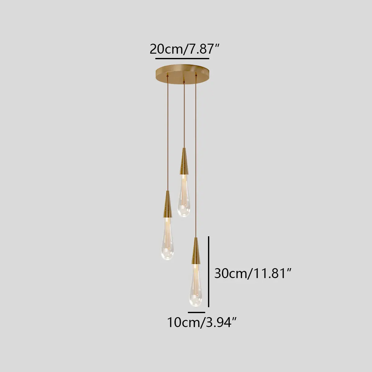 Feyran Drop Crystal Chrome Pendant Light for Bedroom