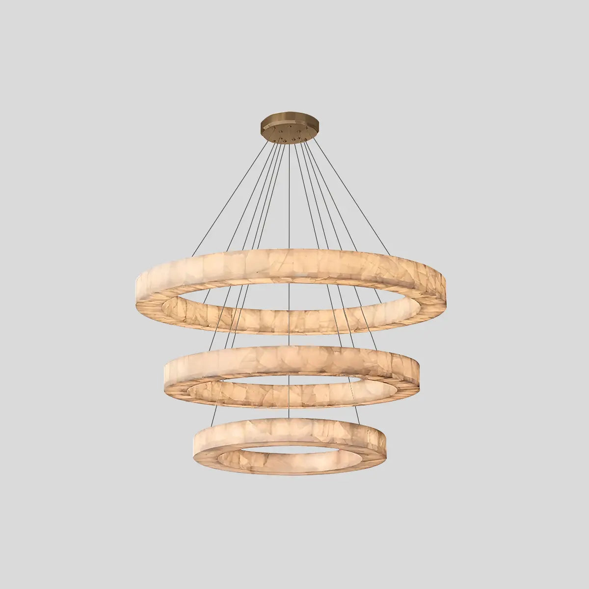 Feyran Teva Round Spanish Alabaster Chandelier for Living Room