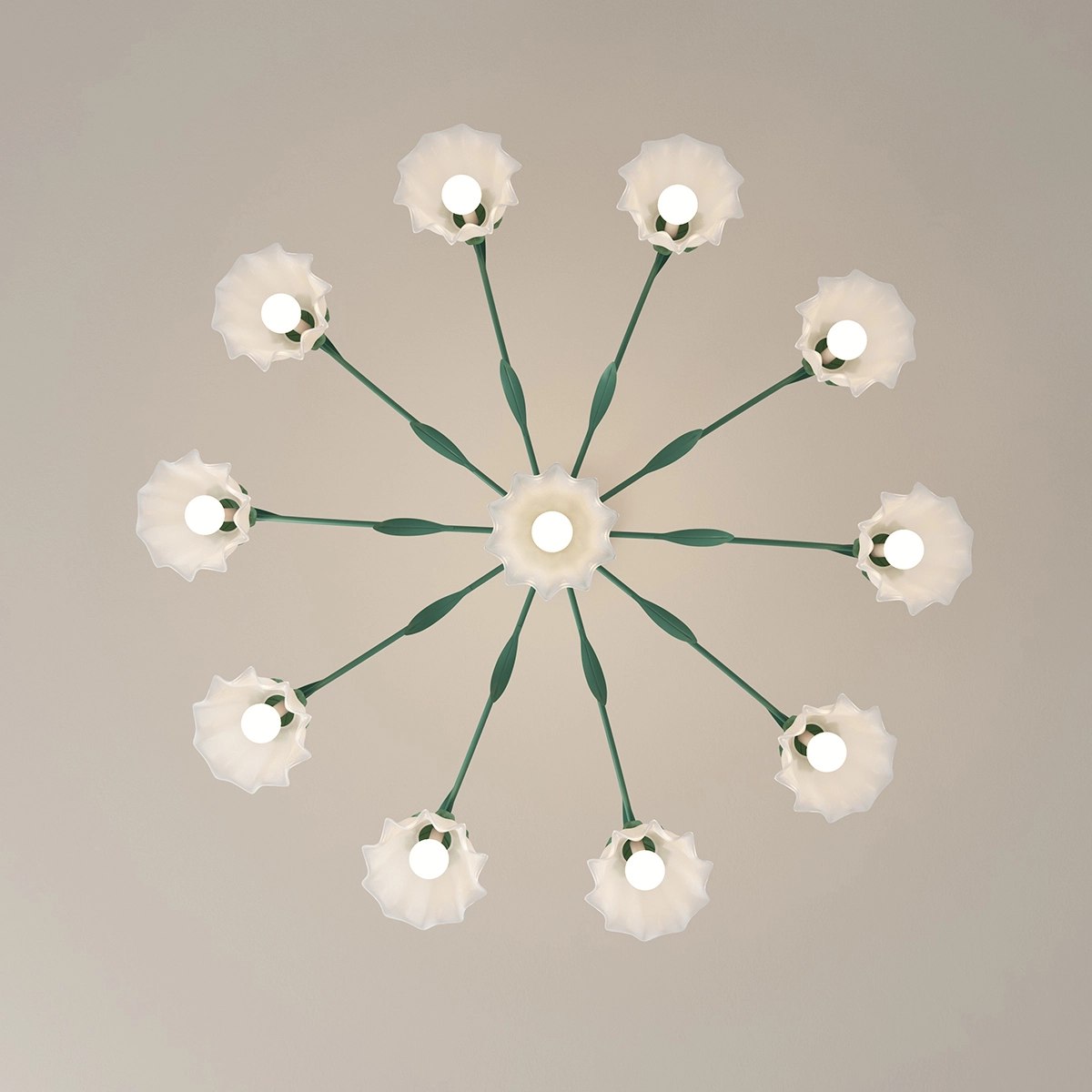 Feyran French Vintage Lily of the Valley Flower Chandelier