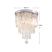 Modern Flush Mount Mini Crystal Chandelier - Ceiling Lights
