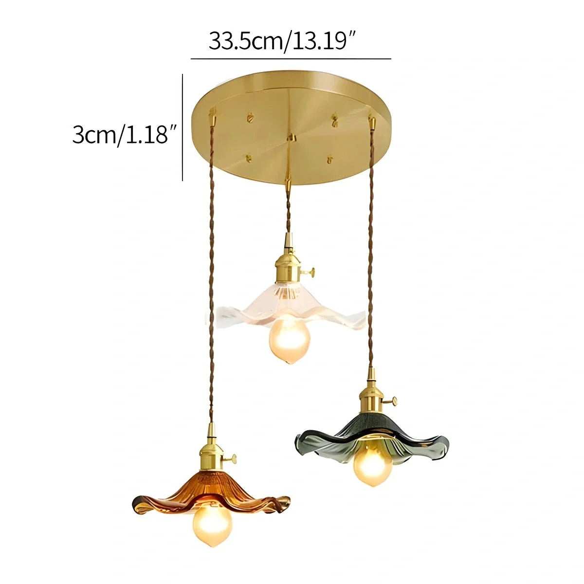 Feyran Nordic Japanese Glass Chandelier for Living Room