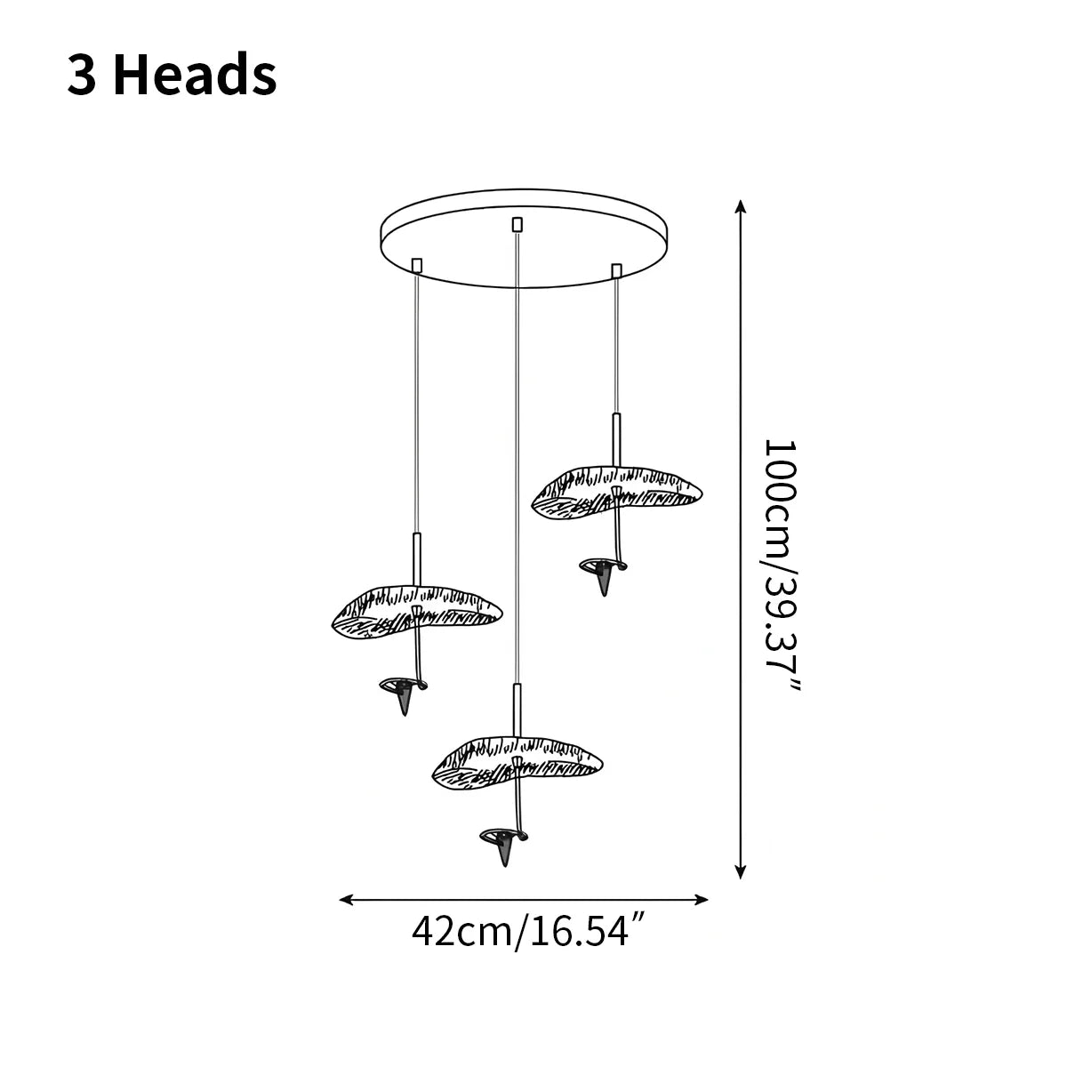 Feyran Orlia Brass Lotus Leaf Chandelier