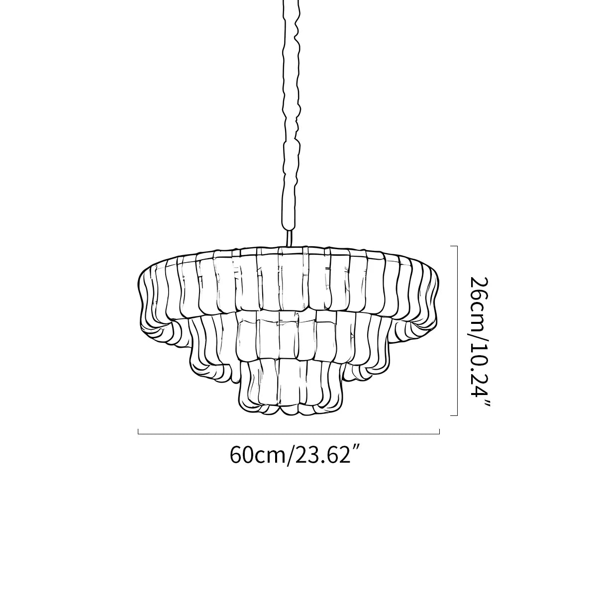 Feyran Light Luxury Murano Ring Layered Glass Chandelier