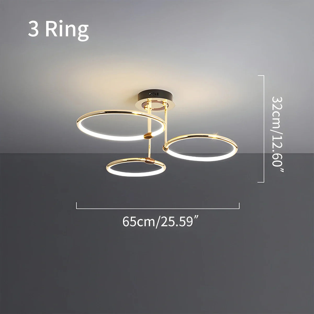Feyran Metal Circular Chandelier Ceiling Lamp