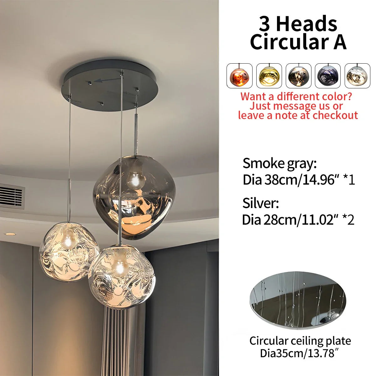 Feyran Large Lava Chandelier Customization