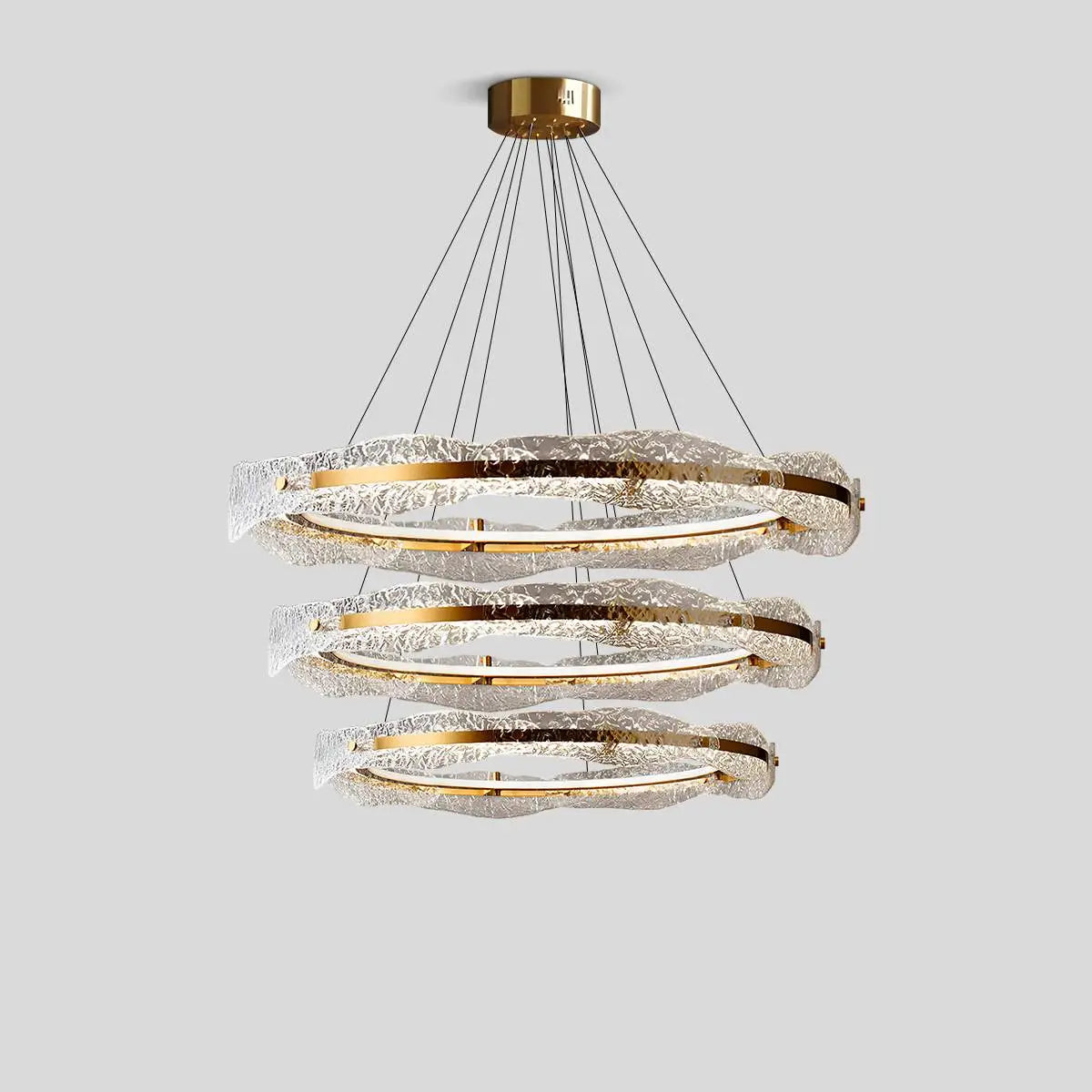 Feyran Water Pattern Glass Chandelier for Living Room