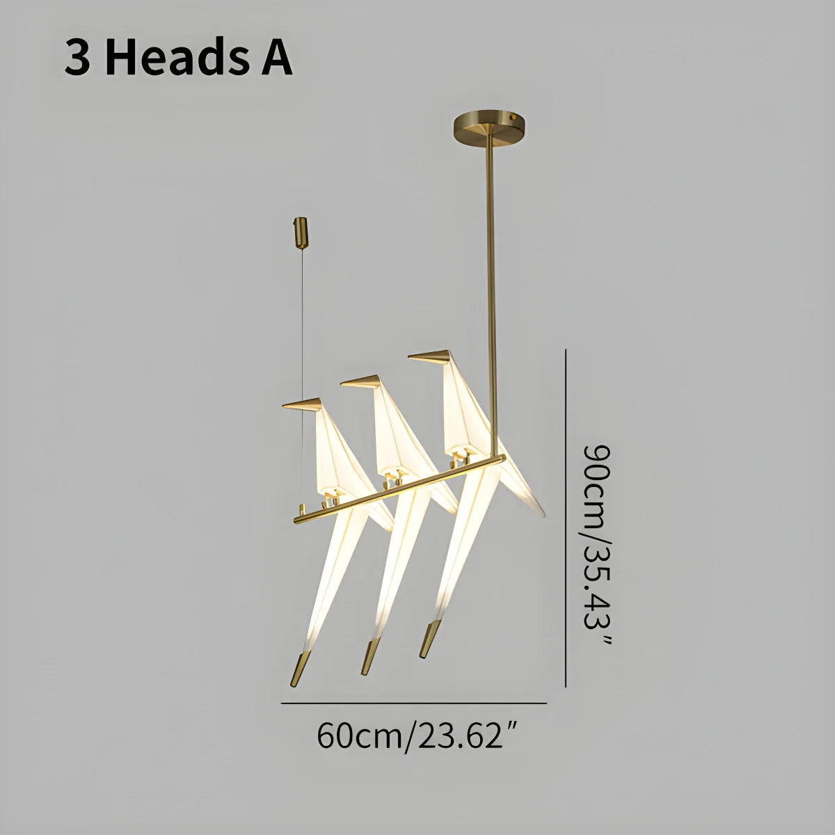 Feyran Paper Crane Bird Chandelier for Dining Room