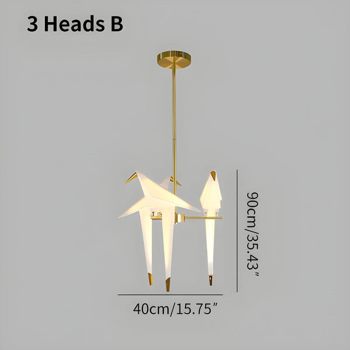Feyran Paper Crane Bird Chandelier for Dining Room
