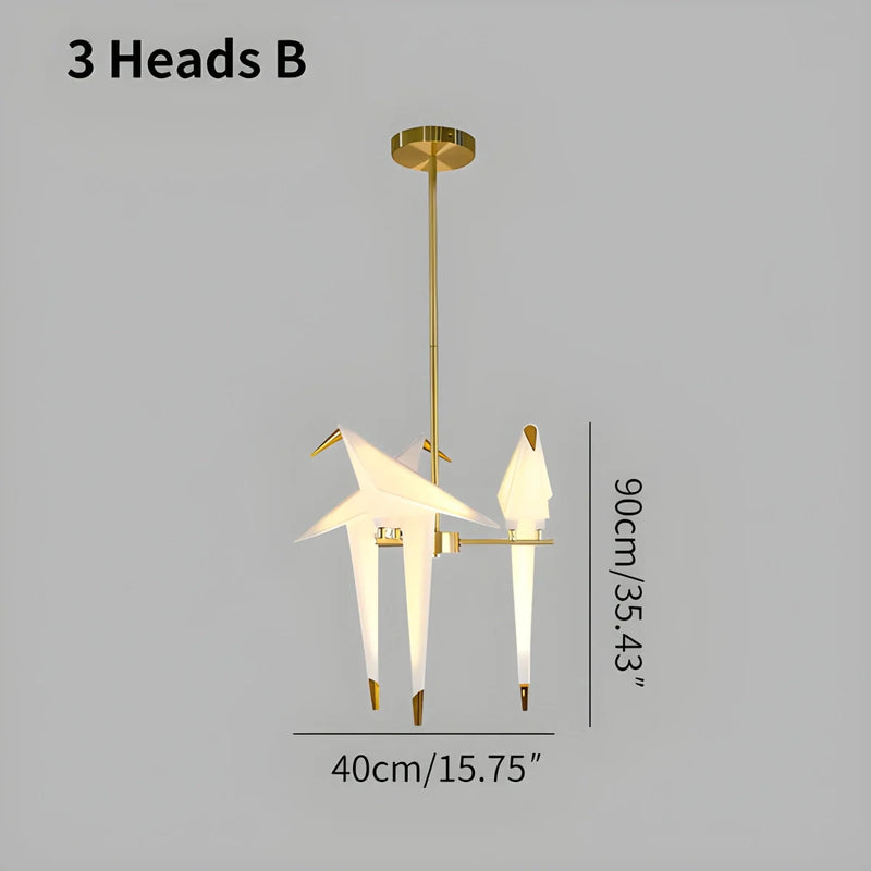 Feyran Paper Crane Bird Chandelier for Dining Room