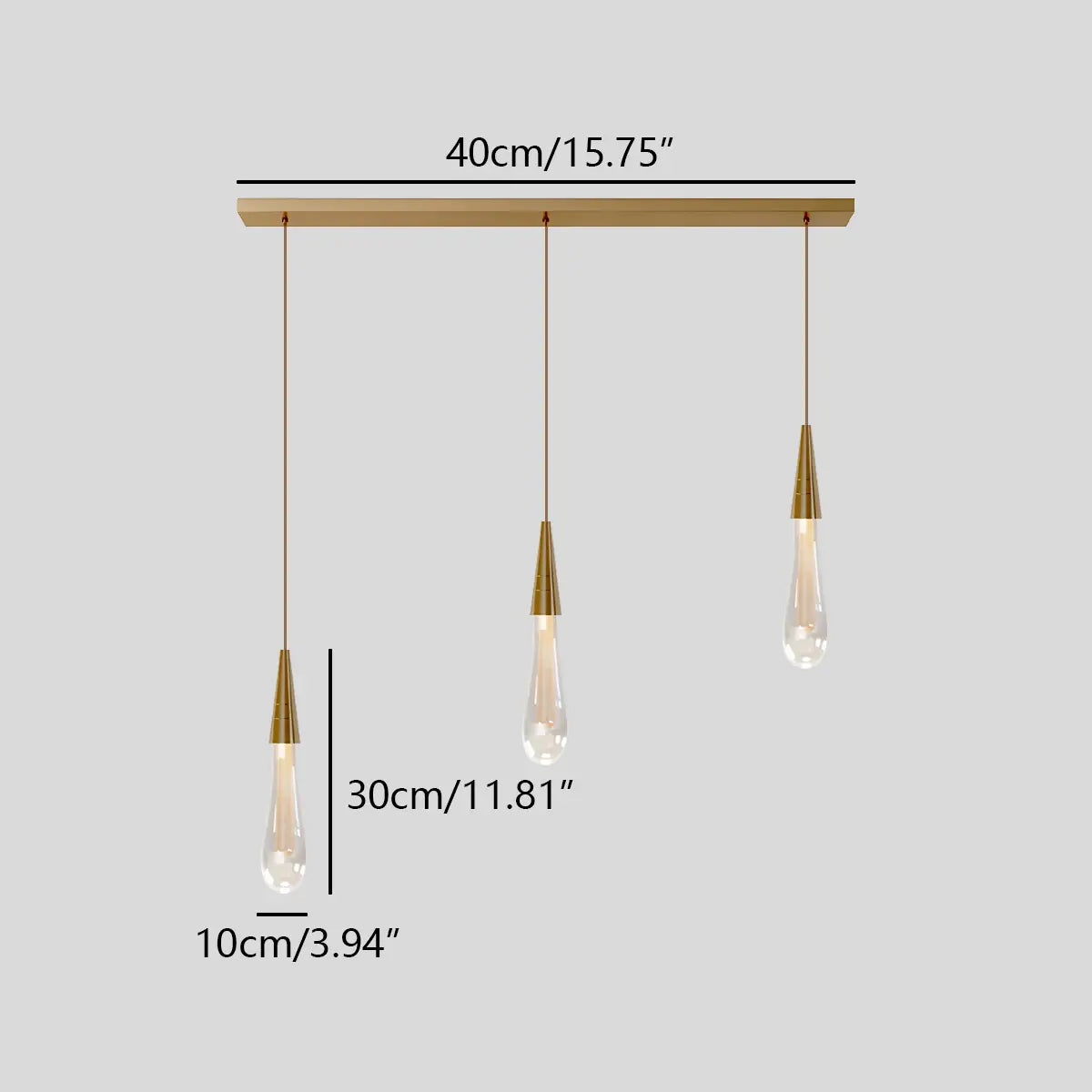 Feyran Drop Crystal Chrome Pendant Light for Bedroom