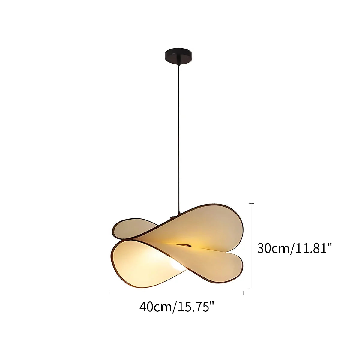 Feyran French Fabric Potato Chip Pendant Light for Dining Room