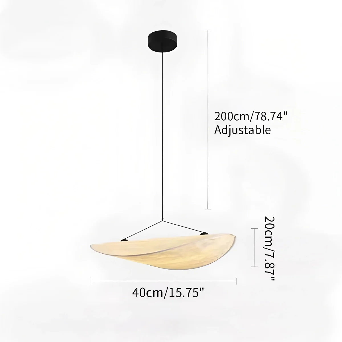 Feyran Zen Art Cloud Shape Silk Pendant Light for Living Room