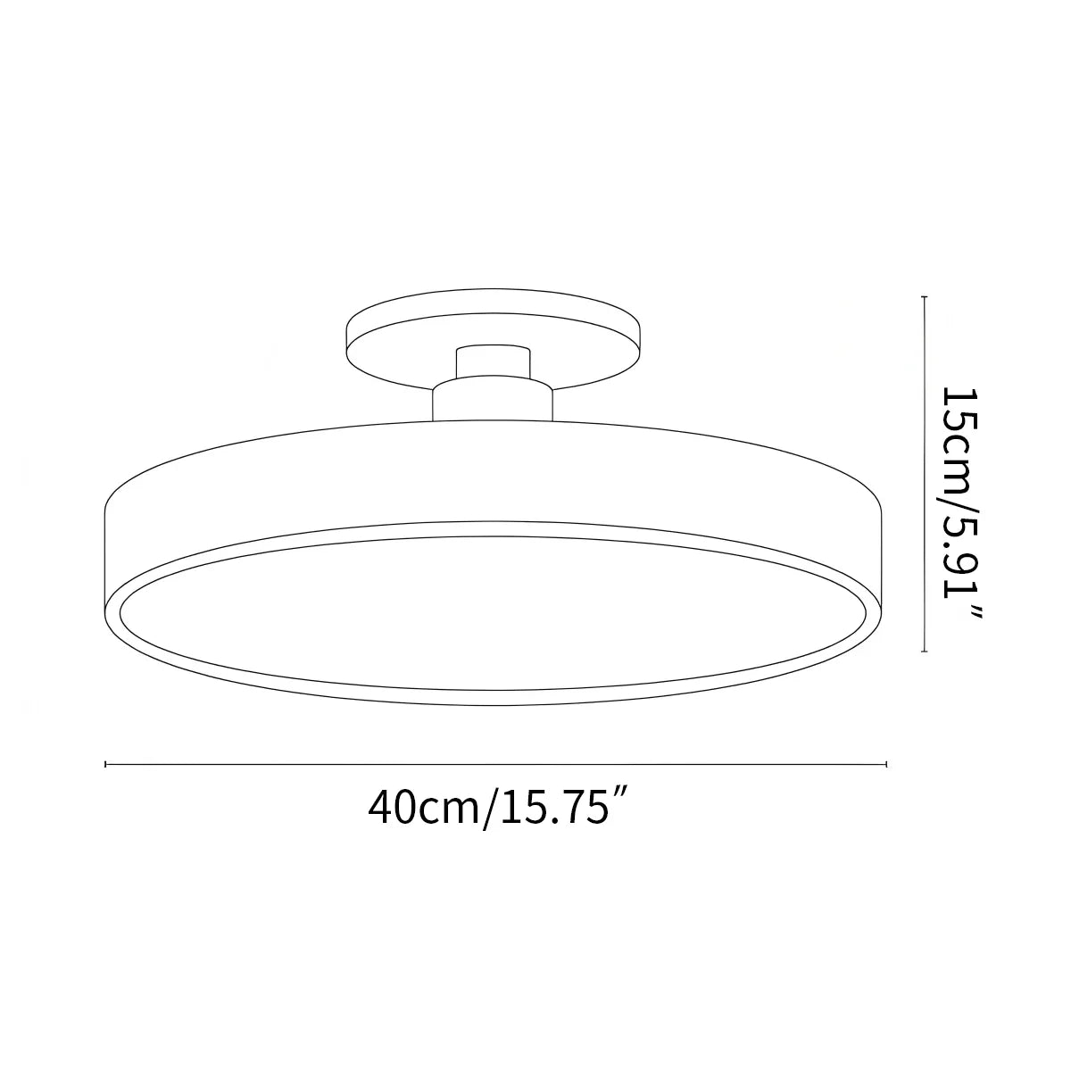 Feyran Isla Flush Mount Ceiling Lamp for Bedroom