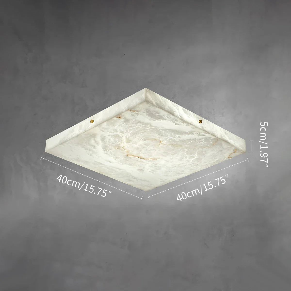 Feyran Minimalism Ultra Thin Square Spanish Alabaster Ceiling Light