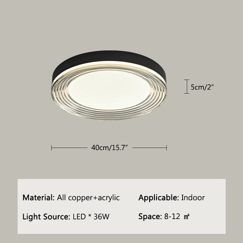 Feyran Circular Acrylic Ceiling Light for Bedroom