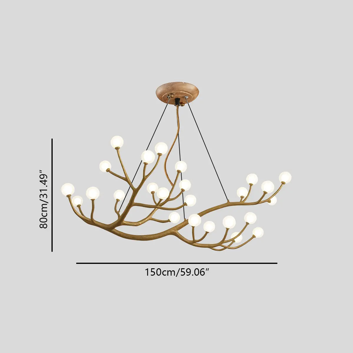 Feyran Arvore Branch Glass Chandelier for Dining Room