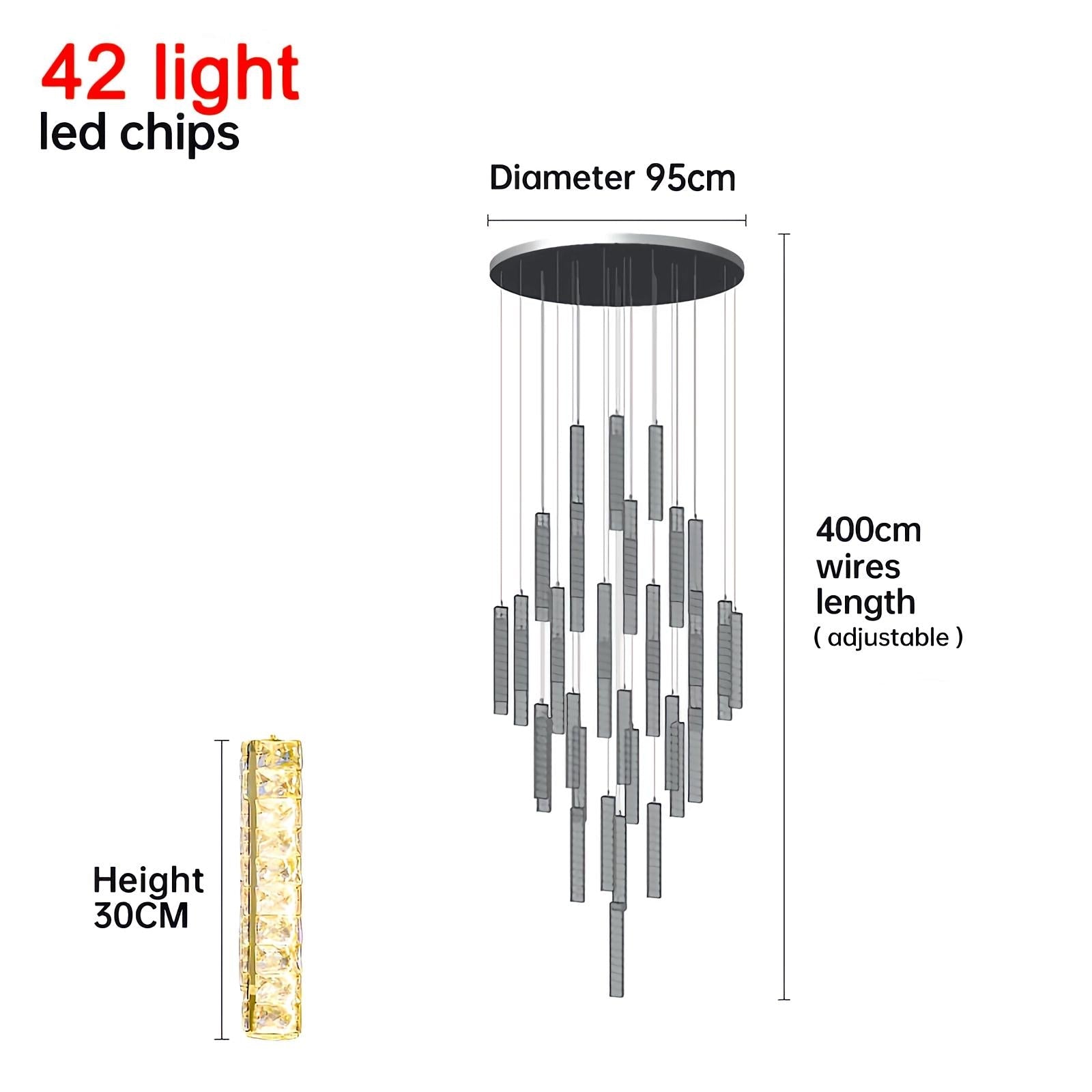 Feyran Nordic Crystal LED Chandelier