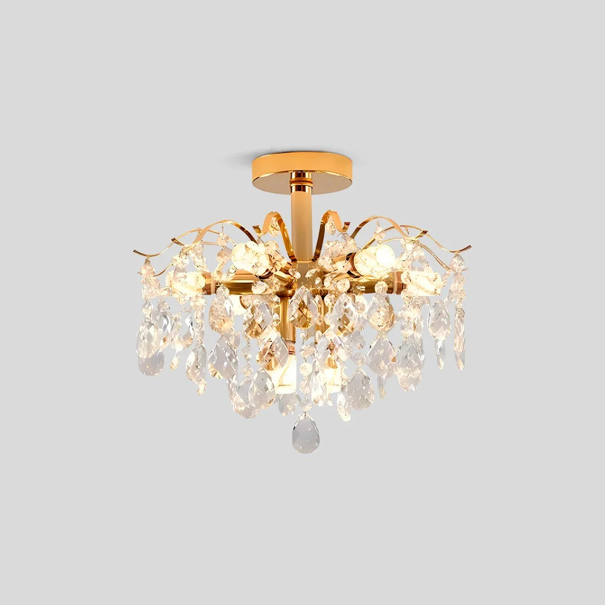Feyran French Vintage Crystal Ceiling Chandelier