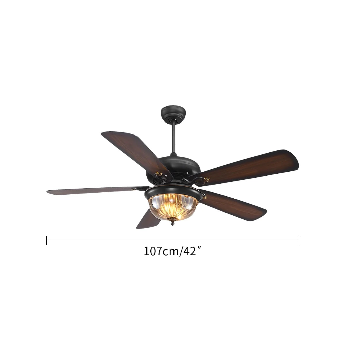 Feyran Vintage Wood Ceiling Fan Lamp for Living Room