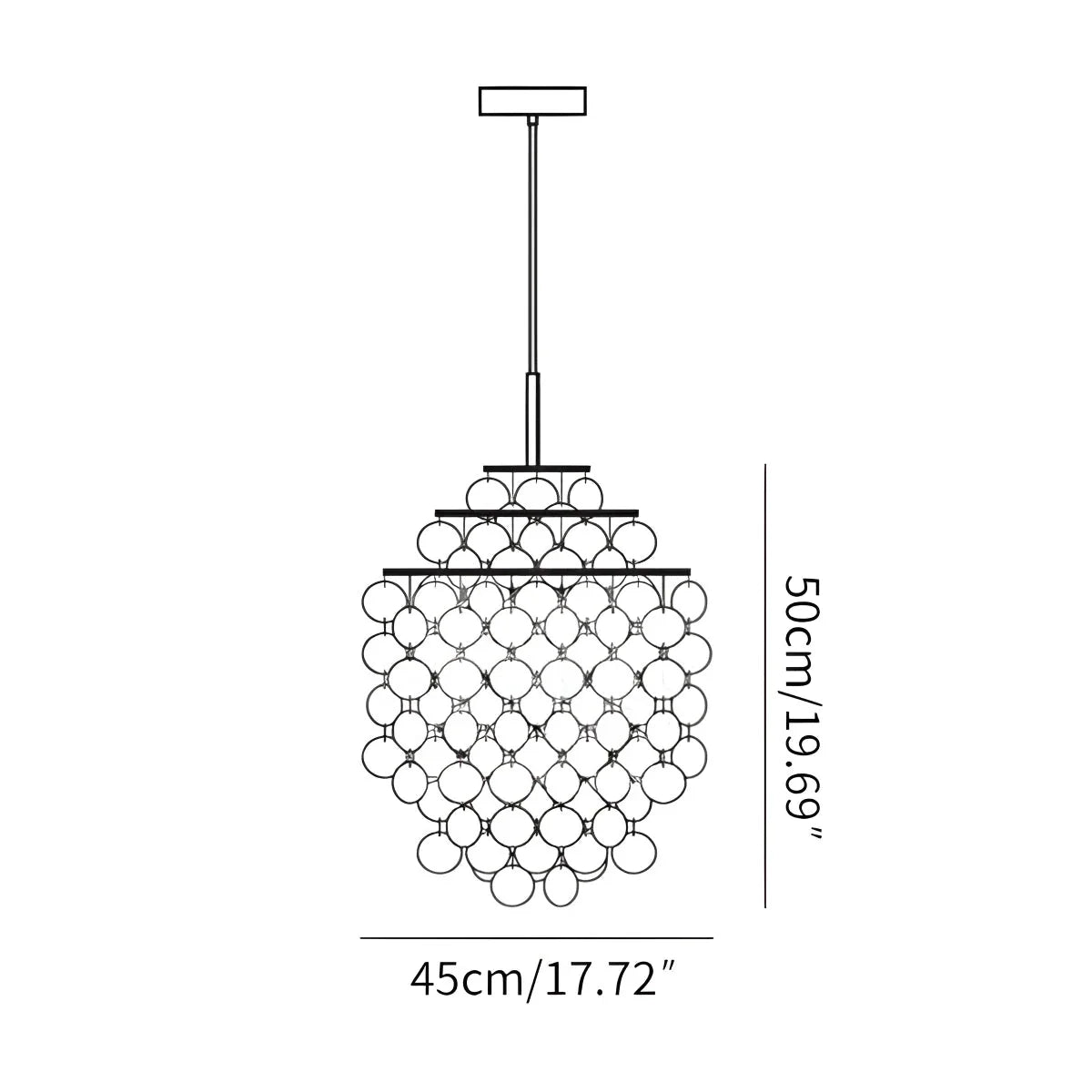 Feyran Round Shell Chandelier for Bedroom Living Room