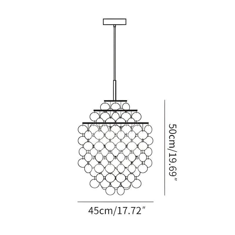 Feyran Round Shell Chandelier for Bedroom Living Room