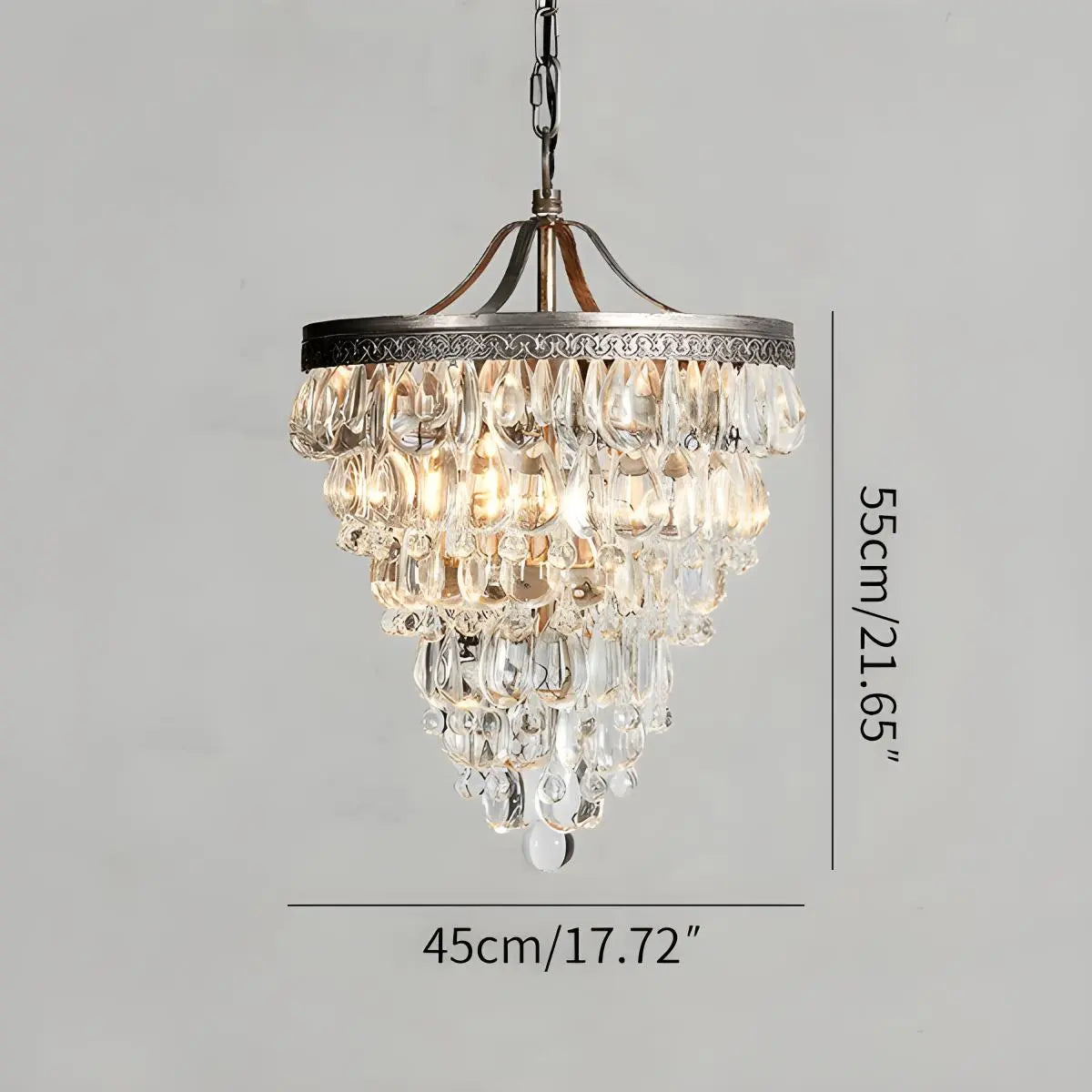Feyran Vintage Crystal Pendent Light for Living Room
